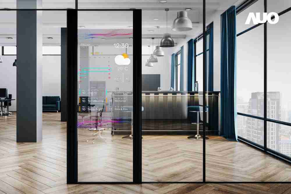 60吋Micro LED透明窗屏显示器，，，可依需求调整并延伸应用于不同场域，，包括汽车侧窗或家庭玄关、、、、智慧橱窗、、、、商业展示等面向，，，，提供丰富的信息娱乐内容