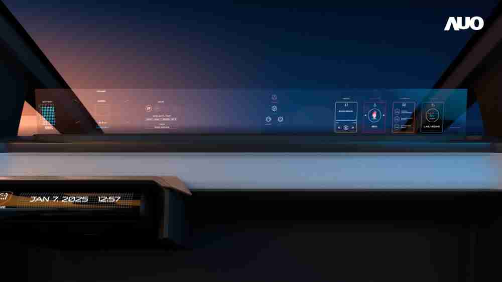 至成国际无界透明显示接口(Horizon Image Glass)透过车运算方案整合仪表板、、、中控台及副驾显示器，，，，一体式全景呈现，，提供乘用者清晰的前方视野、、、、行车必要信息与娱乐功能